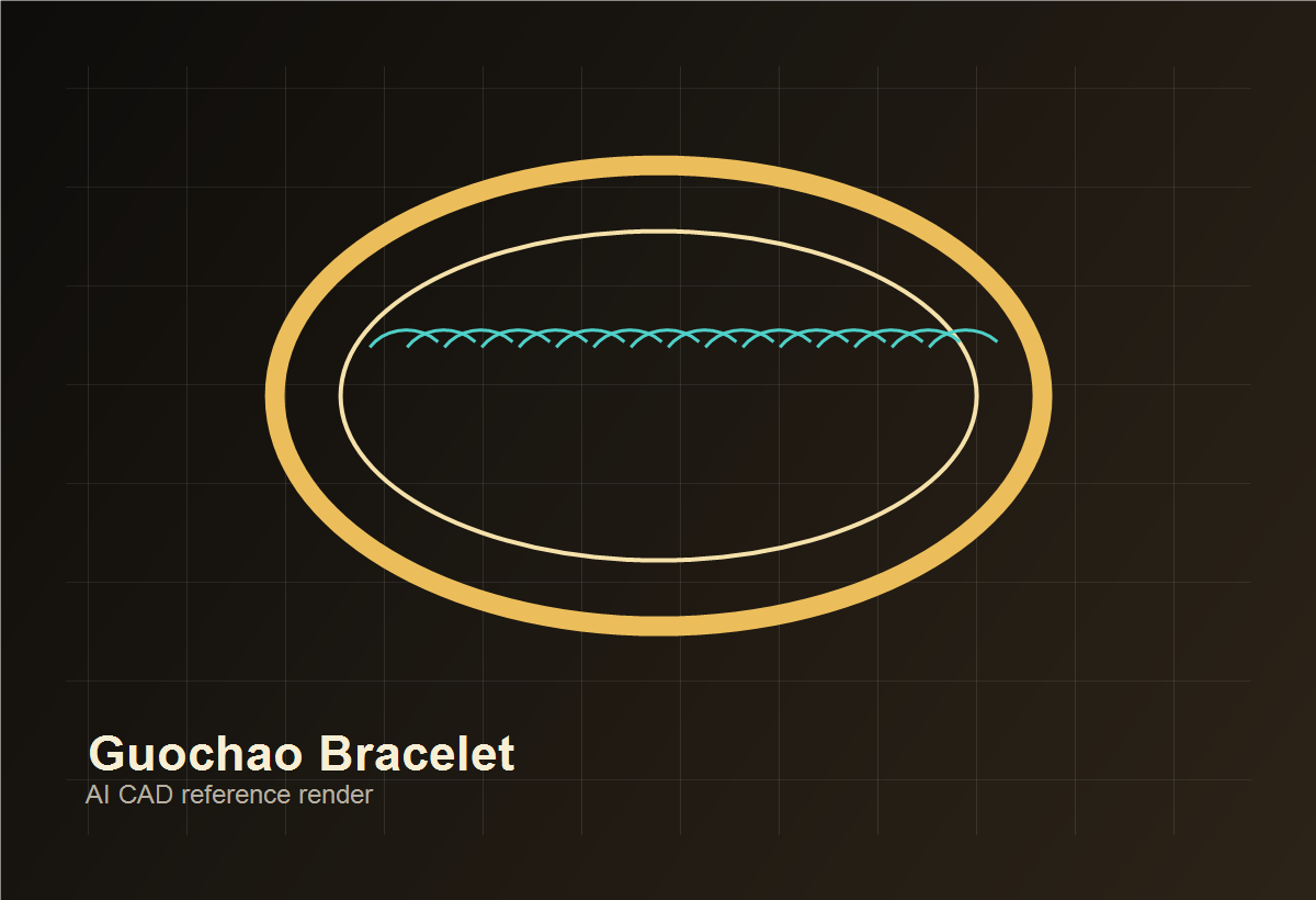 黄金手镯 AI CAD 参考图